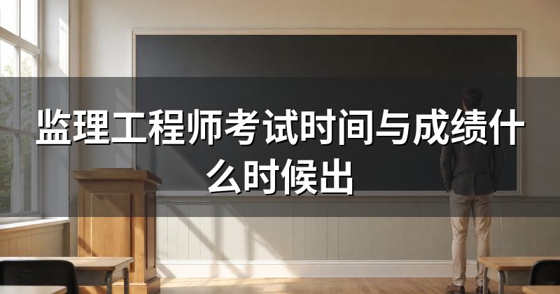 监理工程师考试时间与成绩什么时候出