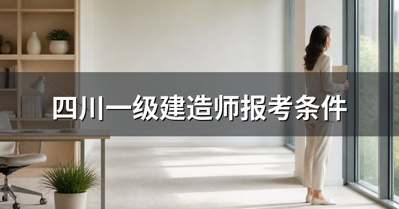 四川一级建造师报考条件