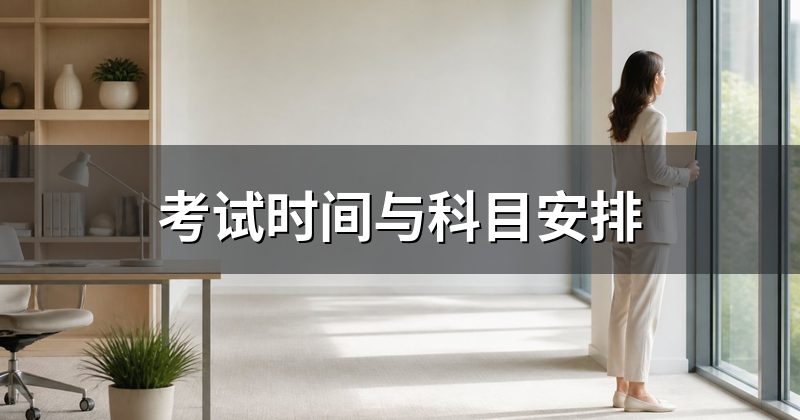 考试时间与科目安排