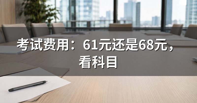 考试费用:61元还是68元,看科目