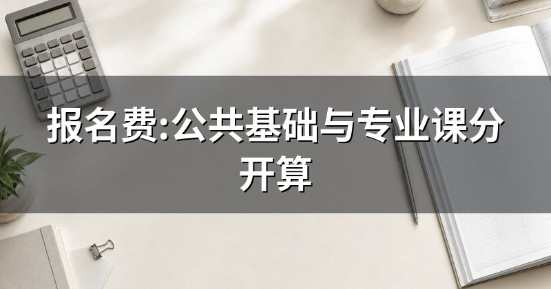 报名费:公共基础与专业课分开算