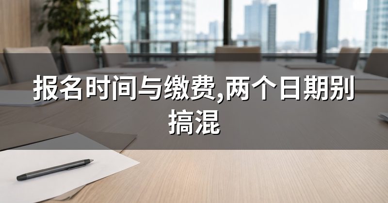 报名时间与缴费,两个日期别搞混