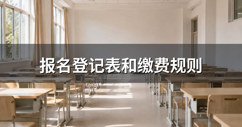 报名登记表和缴费规则