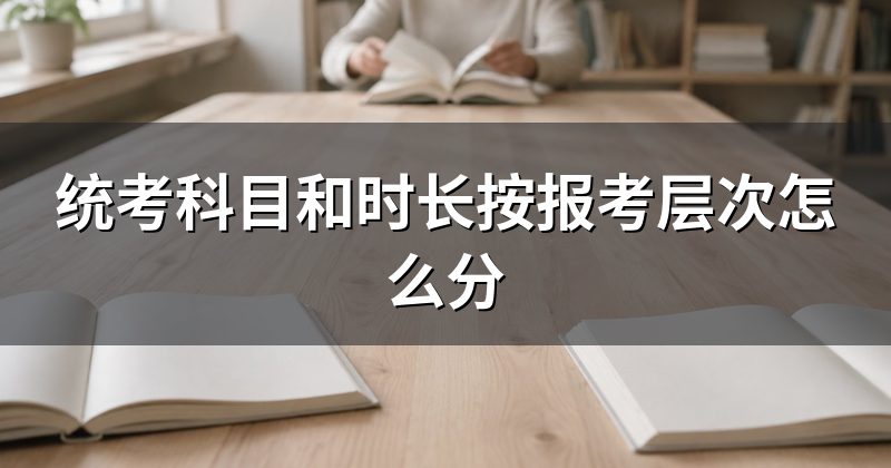统考科目和时长按报考层次怎么分
