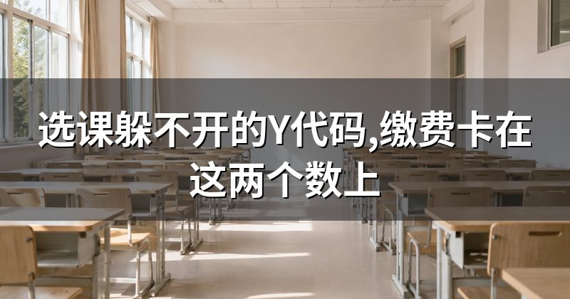 选课躲不开的Y代码,缴费卡在这两个数上