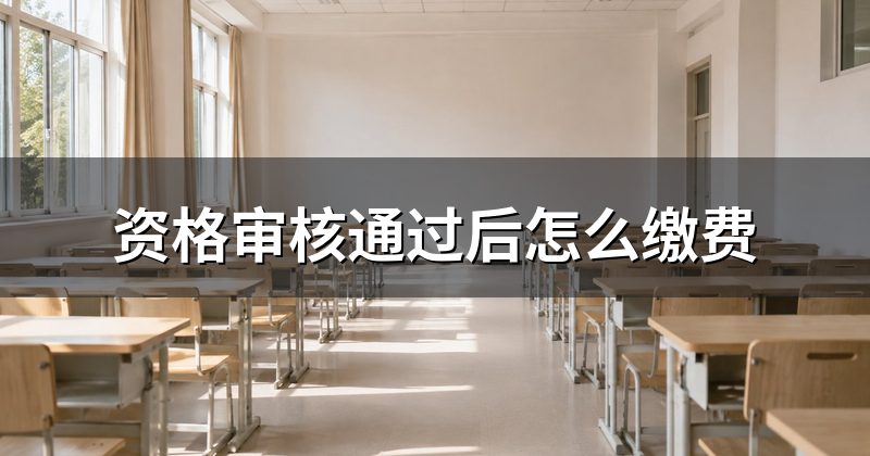 资格审核通过后怎么缴费