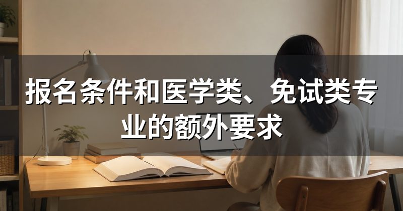 报名条件和医学类、免试类专业的额外要求