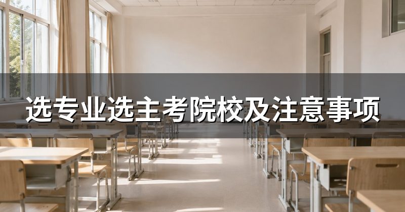选专业选主考院校及注意事项