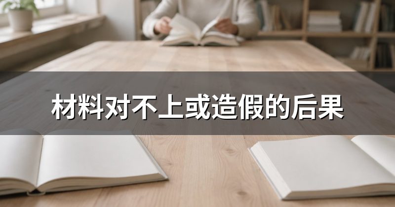 材料对不上或造假的后果