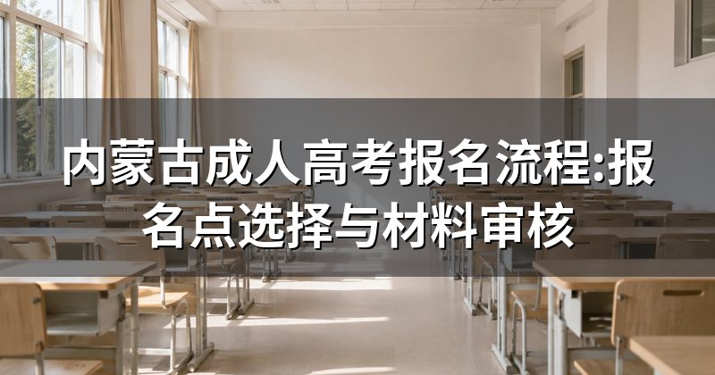 内蒙古成人高考报名流程:报名点选择与材料审核