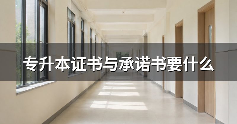 专升本证书与承诺书要什么