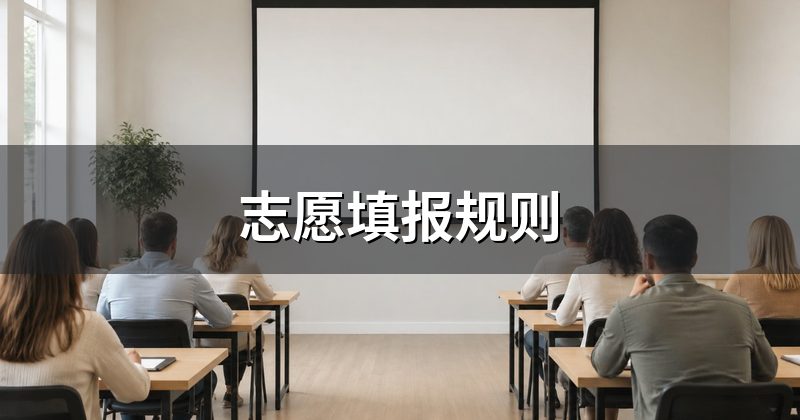 志愿填报规则