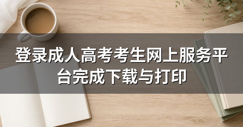 登录成人高考考生网上服务平台完成下载与打印