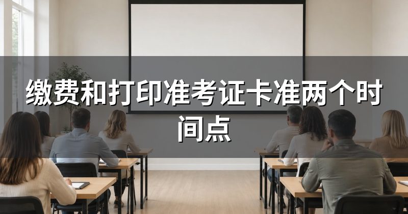 缴费和打印准考证卡准两个时间点