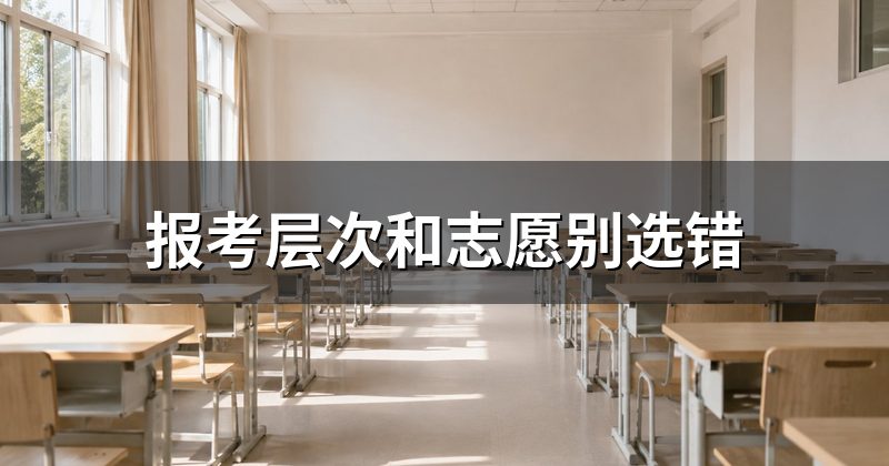 报考层次和志愿别选错