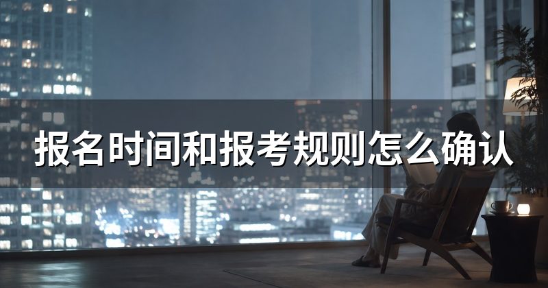 报名时间和报考规则怎么确认