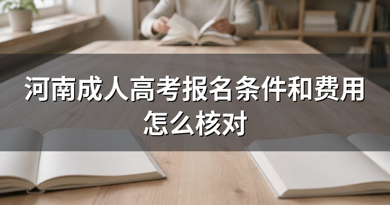 河南成人高考报名条件和费用怎么核对
