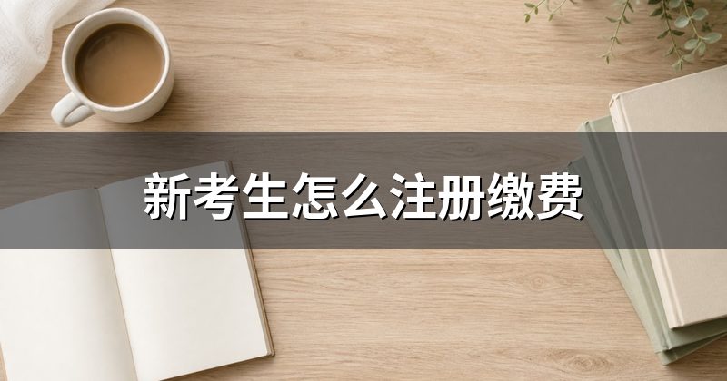 新考生怎么注册缴费