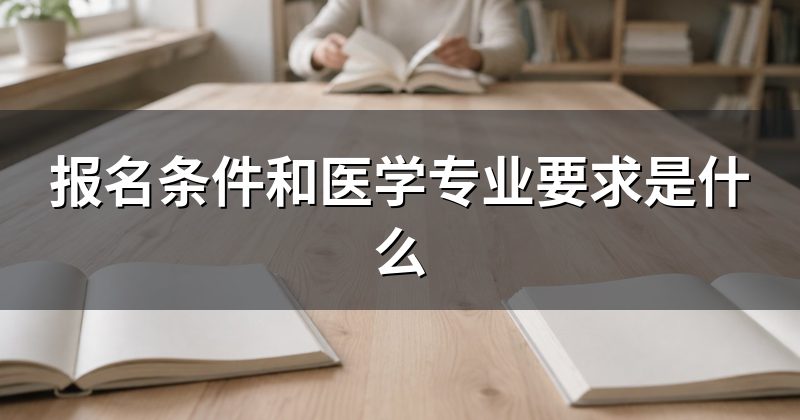 报名条件和医学专业要求是什么