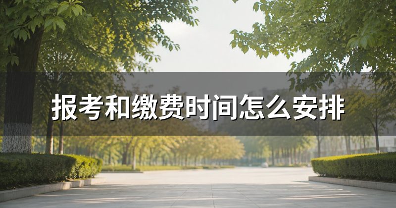 报考和缴费时间怎么安排