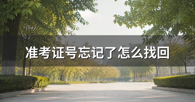 准考证号忘记了怎么找回