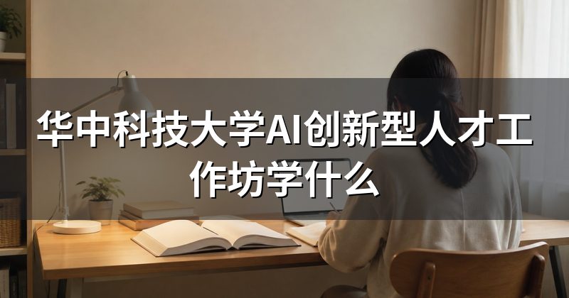 华中科技大学AI创新型人才工作坊学什么