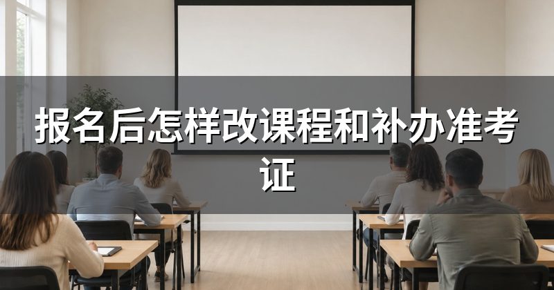 报名后怎样改课程和补办准考证