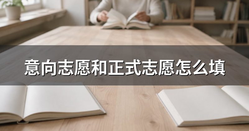 意向志愿和正式志愿怎么填