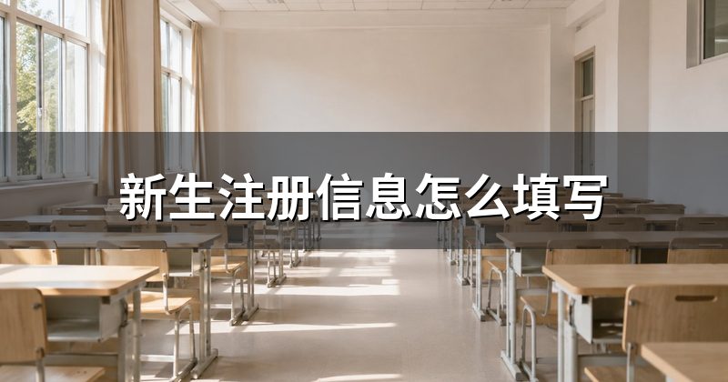 新生注册信息怎么填写