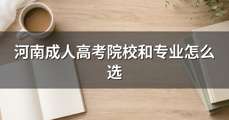 河南成人高考院校和专业怎么选