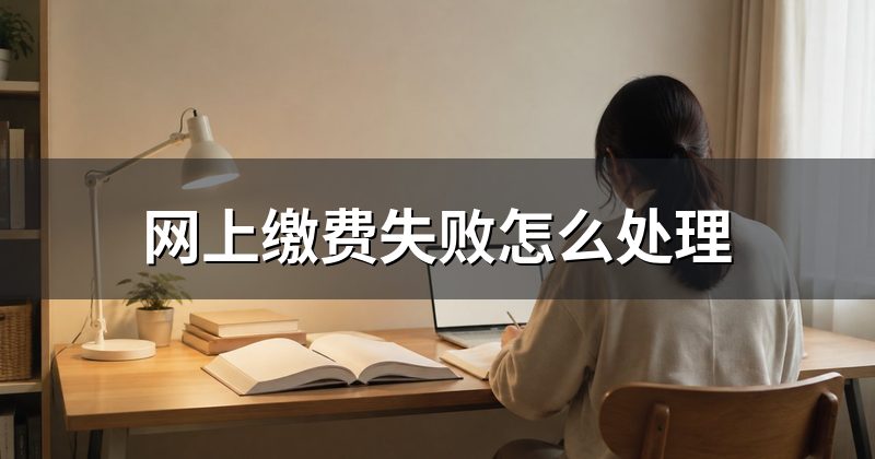 网上缴费失败怎么处理