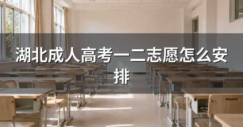 湖北成人高考一二志愿怎么安排