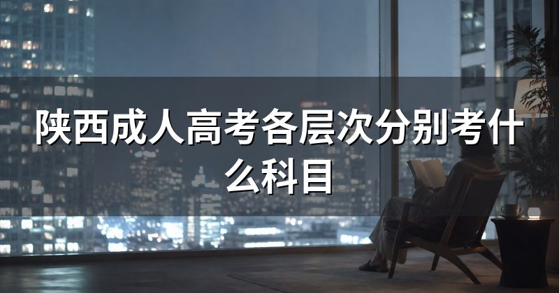 陕西成人高考各层次分别考什么科目