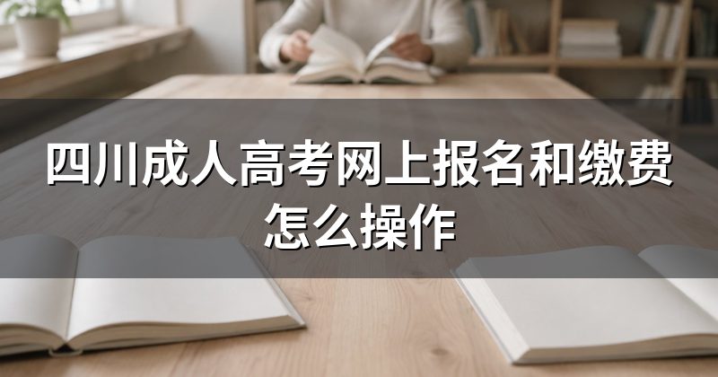 四川成人高考网上报名和缴费怎么操作
