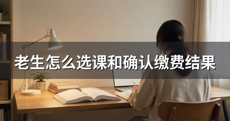 老生怎么选课和确认缴费结果