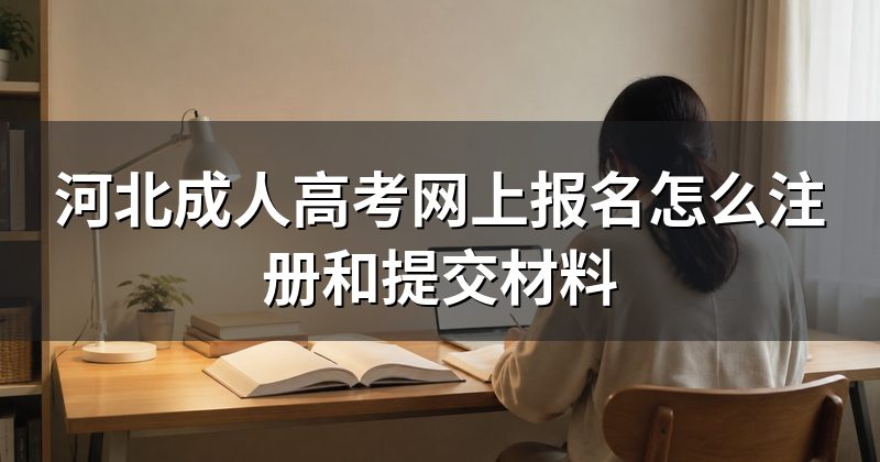 河北成人高考网上报名怎么注册和提交材料