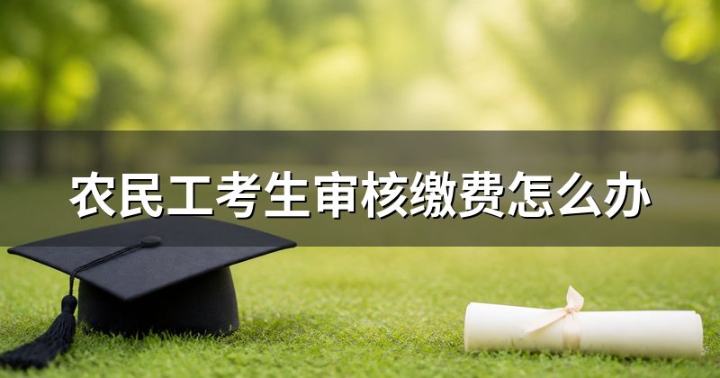 农民工考生审核缴费怎么办
