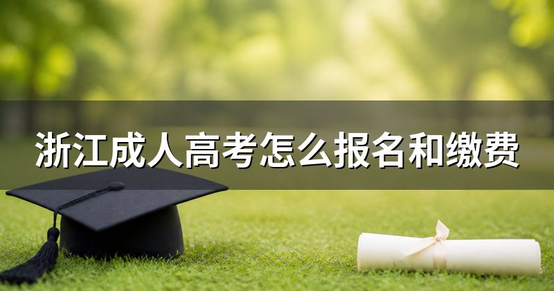 浙江成人高考怎么报名和缴费
