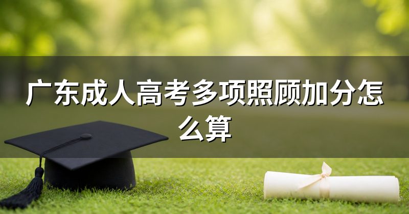 广东成人高考多项照顾加分怎么算