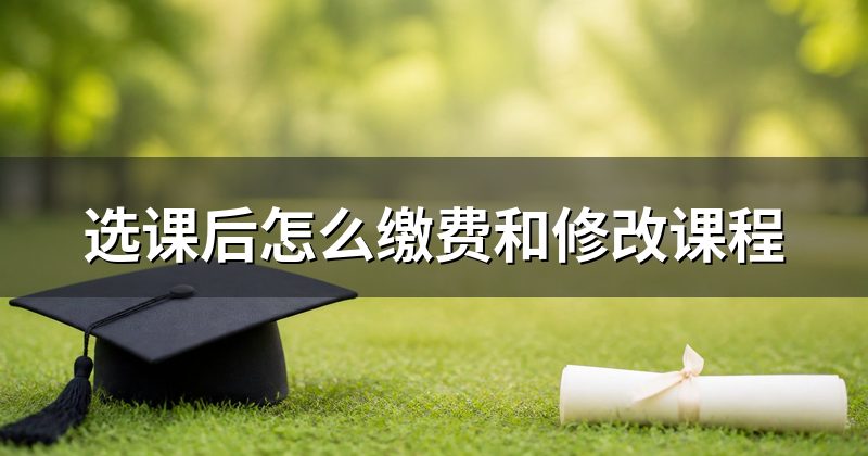 选课后怎么缴费和修改课程