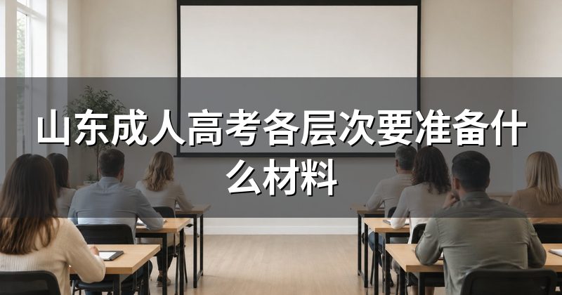 山东成人高考各层次要准备什么材料