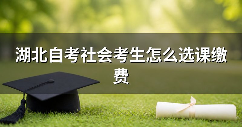 湖北自考社会考生怎么选课缴费