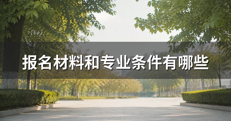 报名材料和专业条件有哪些