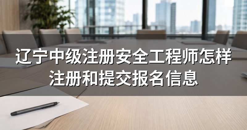 辽宁中级注册安全工程师怎样注册和提交报名信息