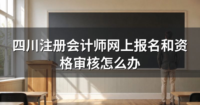 四川注册会计师网上报名和资格审核怎么办