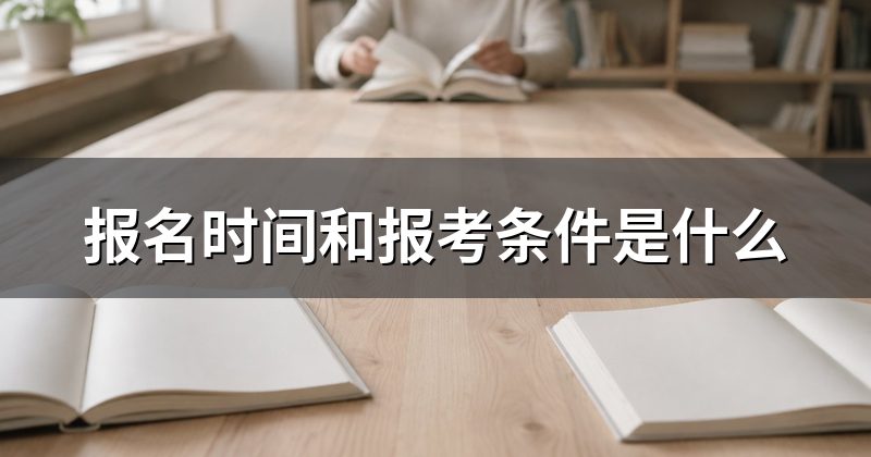 报名时间和报考条件是什么