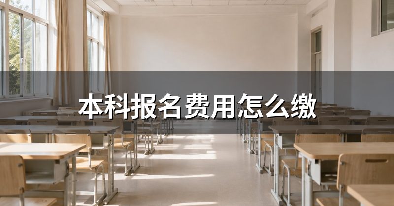 本科报名费用怎么缴