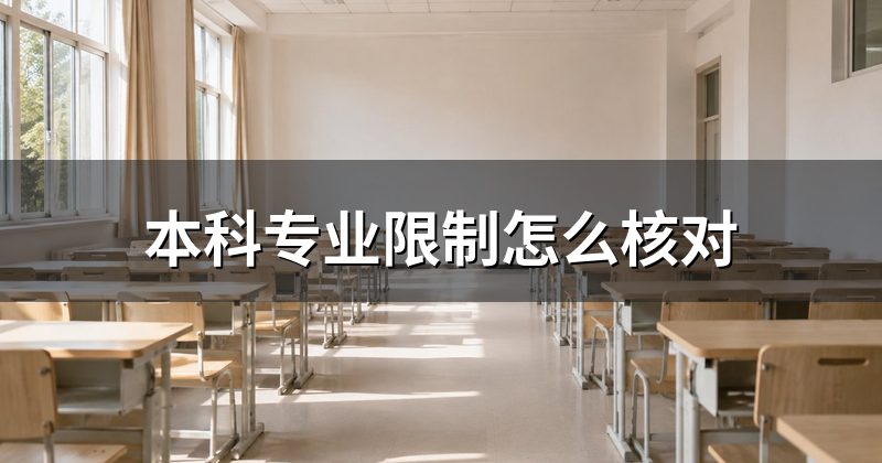 本科专业限制怎么核对