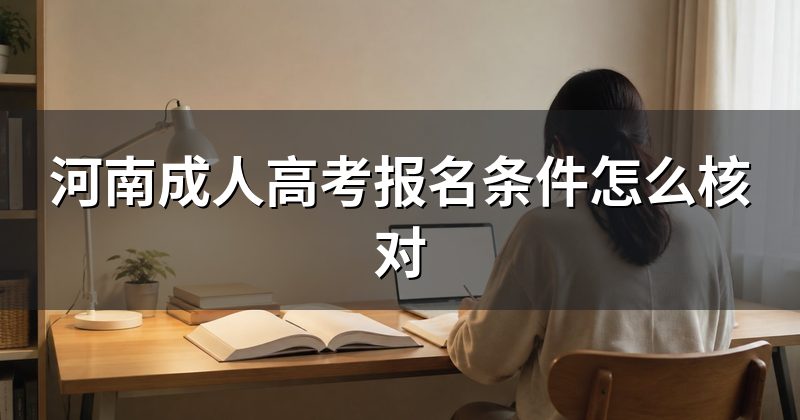 河南成人高考报名条件怎么核对