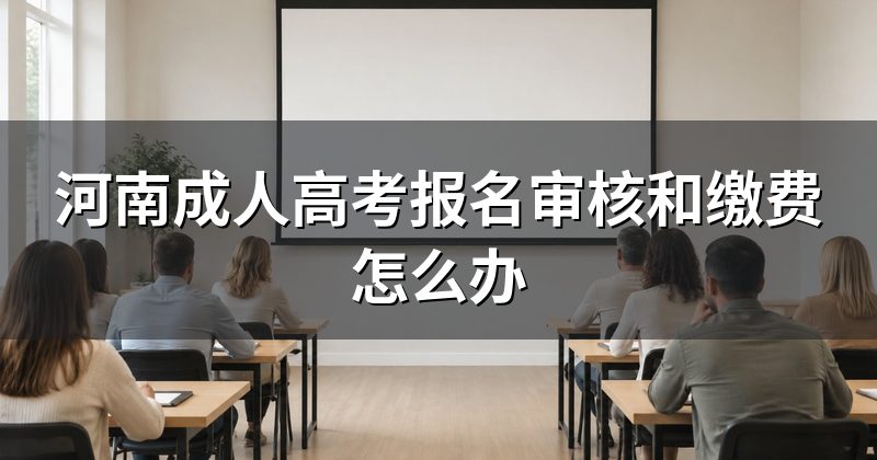 河南成人高考报名审核和缴费怎么办